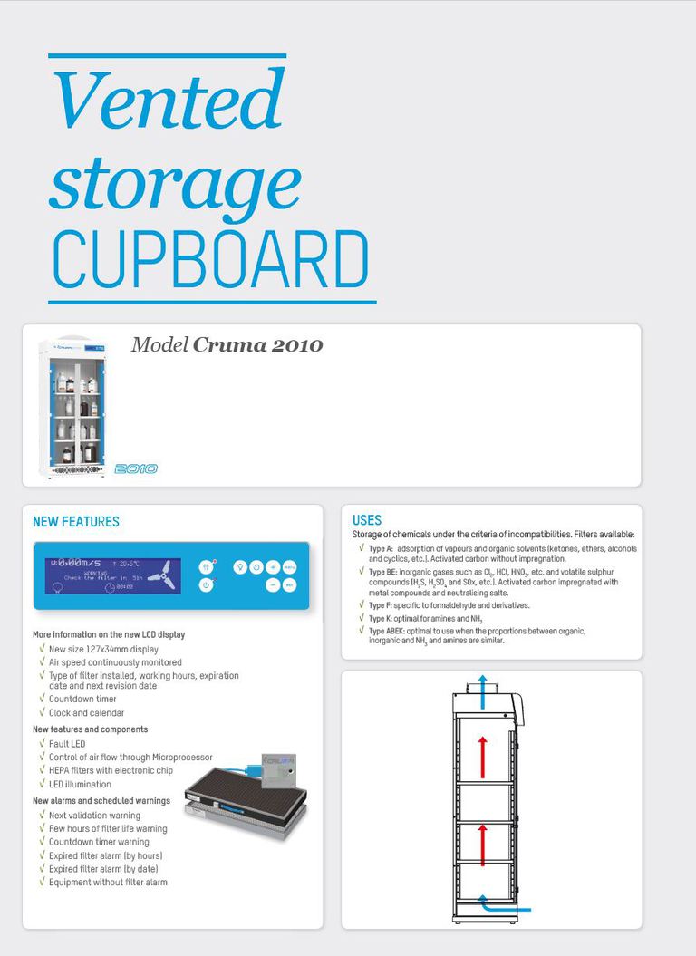 Vented storage CUPBOARD(필터형 시약장)
